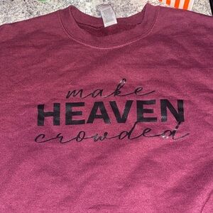 Gildan Maroon Sweatshirt with Black Text